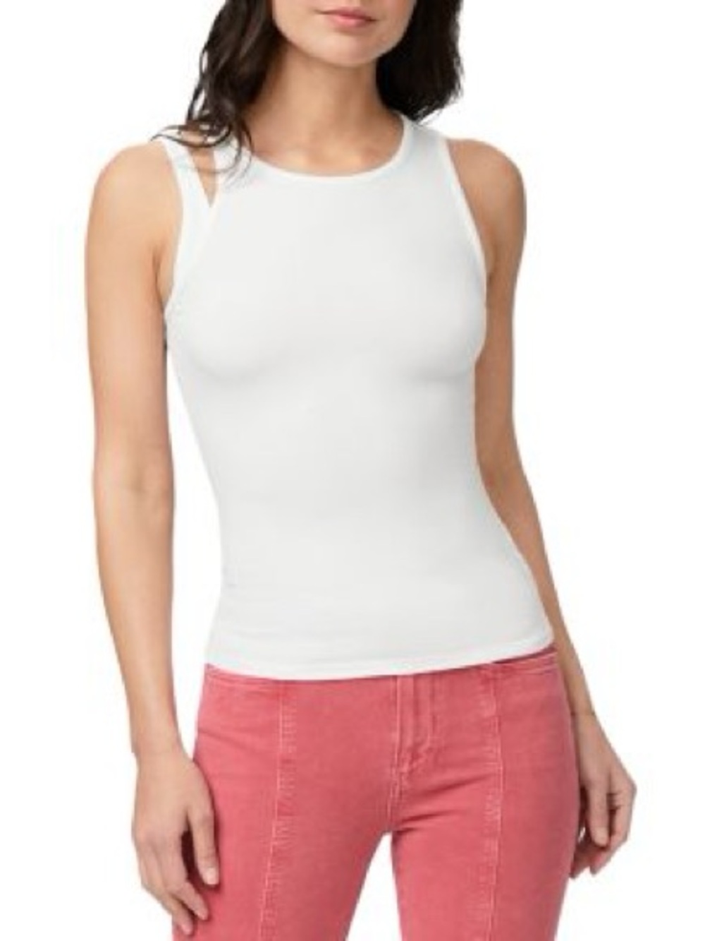 paige yuzu shoulder detail tank top